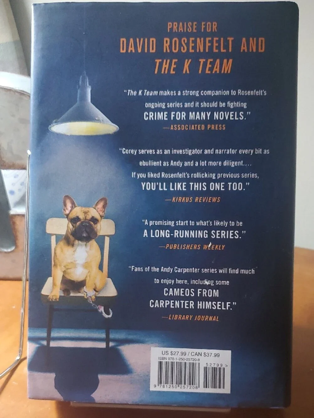Animal Instinct Hardcover Book by David Rosenfelt - Blue Cover